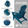 Kozyard Folding Adirondack Chair – Weather-Resistant HDPE Plastic Resin Patio Chair with Painted Finish, Perfect for Deck,or Backyard - 3 of 4