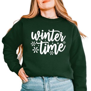 Simply Sage Market Winter Time Snowflakes Sweatshirt - 1 of 4