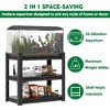 Lyngins Adjustable 3-Tier Fish Tank Rack Shelf, Heavy-Duty Steel Shelving Unit for 20-30 Gallon Aquariums, Rust-Proof & Easy Assembly Storage Shelves - 3 of 4