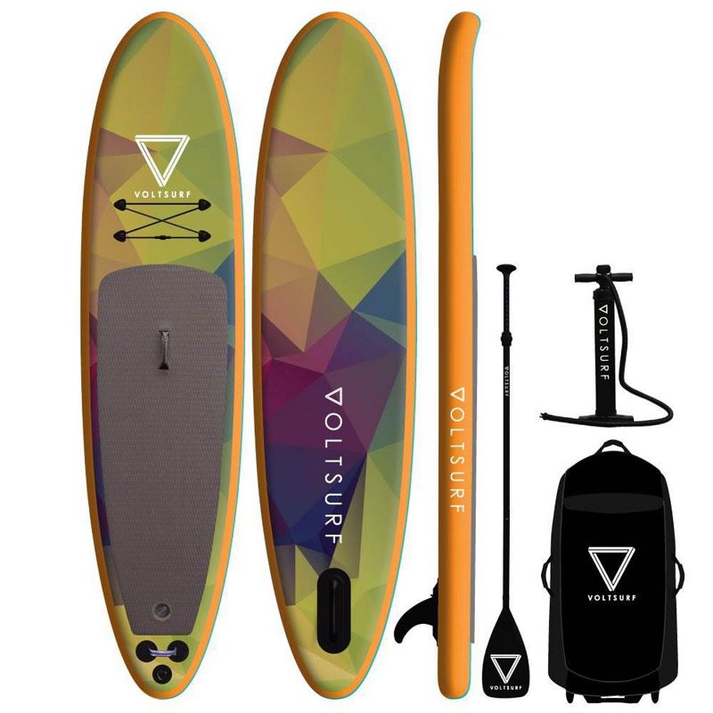VOLTSURF - 11' All-Around - iSUP Inflatable Paddle Board Kit- w/Upgraded Wheel Carrying Backpack -(6 Inch Thick), 1 of 7