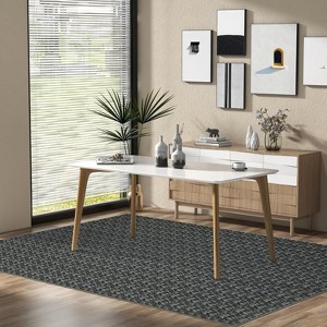 Modern Washable Area Rug, Non Slip Stain Rsistant Braided Print Carpet, Throw Mat for Bedroom Living Room Dining Room Home Decor - 1 of 4