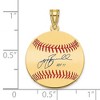 Black Bow Jewelry 14K Gold Plated Jeff Bagwell Signature SM Enamel Baseball Pendant - 4 of 4