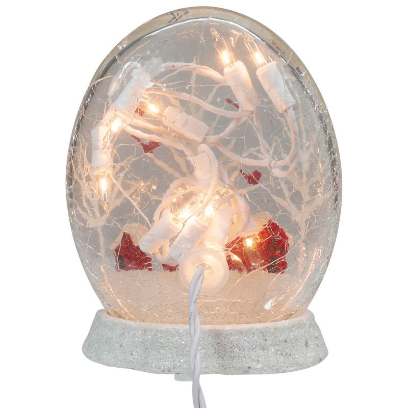 Northlight 5.5" Lighted Glass Clearly Winter Oval Orb with Base Christmas Decoration, 3 of 4