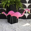Bloem 2 Pack Pink Flamingos Large 14" x 12" Yard Lawn Ornament Decoration with Stainless Steel Stake Legs - 2 of 4