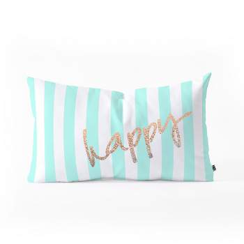 Monika Strigel Pretty Happy Mint Lumbar Throw Pillow Green - Deny Designs