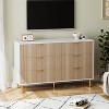 Modern 5/6 Drawer Dresser, Stylish Wood Chest with Gold Handles, Large Storage Drawers, Elegant Organizer for Bedroom, Living Room, Entryway - 3 of 4