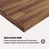 Acacia Wood Garment Racks with Shelves 2 Wicker Drawers and 4 Hooks Heavy Duty Closet Organizer for Hanging Clothes, Freestanding Closet Wardrobe Rack - 4 of 4