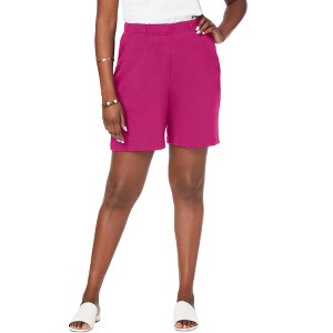 Jessica London Women's Plus Size Soft Ease Knit Shorts - 1 of 4