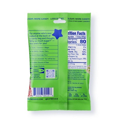BEHAVE Raspberry Apple Pineapple Sour Candy Stars - 1.8oz