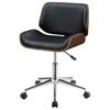 TiramisuBest Black and Walnut Swivel Office Chair, Modular Sectional Sofa with Storage, Sideboard Buffet Style Design for Living Room - 4 of 4