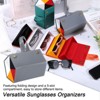 Unique Bargains Foldable PU Leather Sunglasses Eyewear Accessories Organizer - 4 of 4