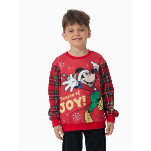Disney Mickey Mouse & Friends Kids Unisex Christmas Holiday Pullover Sweatshirts - 1 of 4