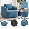 Lyngins Square Swivel Accent Chairs with Pillow and Armrest,Upholstered Swivel Reading Chairs,Teddy Sofa Chairs for Bedroom,Living Room - 4 of 4