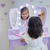 Teamson Kids Heart Glow Wooden Vanity Set with LED Lights Mirror & Stool - 4 of 4