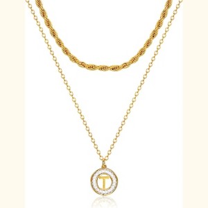 Butterfly Tennis Choker Necklace for Women, 14K Gold Plated 3mm Zirconia Chain - 1 of 4