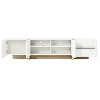 YOOCOZZ TV Stand for TVs Up to 80'' with Storage Cabinets and Golden Wood Grain Legs - 4 of 4