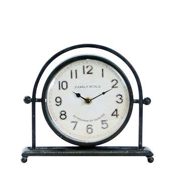 VIP Iron 9 in. White Traditional Table Clock