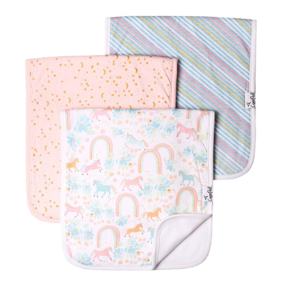 Copper Pearl Burp Cloths - Whimsy - 3pc