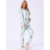 cheibear Women's Star Long Sleeve Printed Lounge Set Sweatshirt Jogger Pants 2 Pcs Pajama Sets - 3 of 4