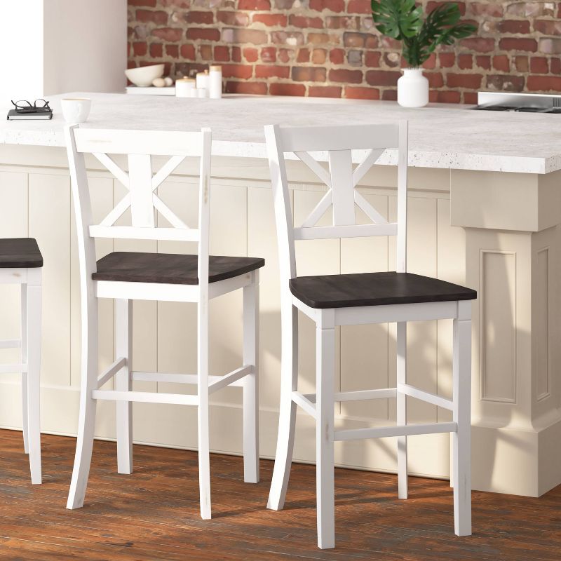 Taylor &#38; Logan Wooden Barstool Antique White, 1 of 14