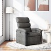 vidaXL Manual Recliner Chair, Adjustable Backrest/Footrest Reclining Sofa - Dark Gray - 2 of 4