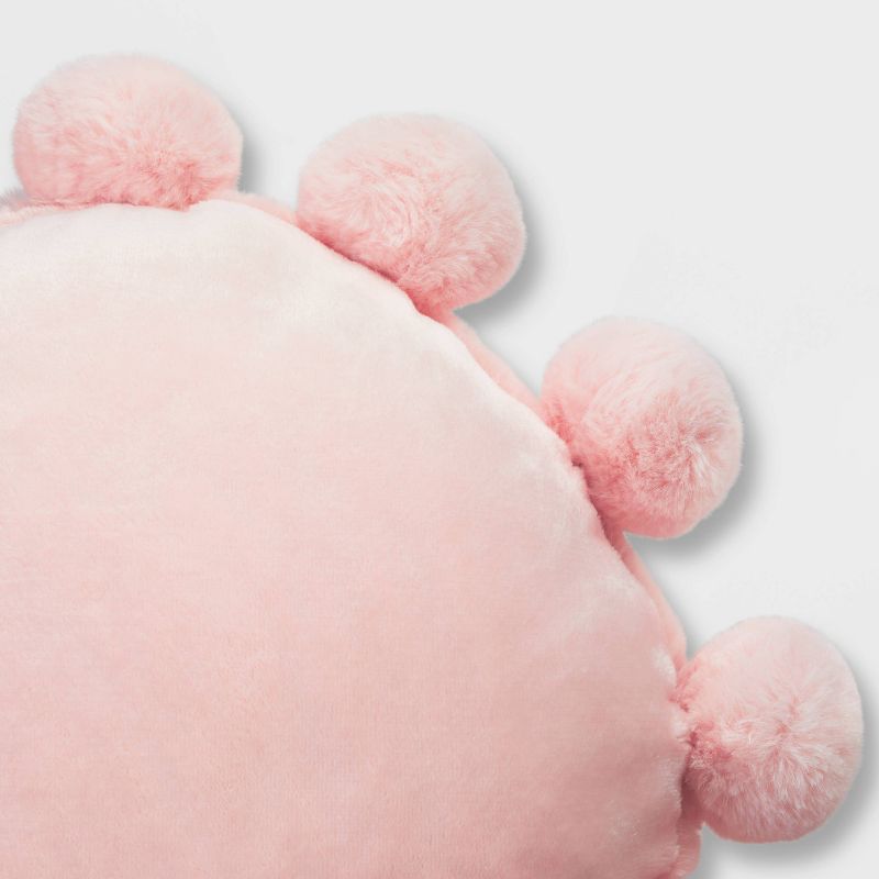 Round Plush Kids' Pillow with Poms-Poms - Pillowfort™, 3 of 11
