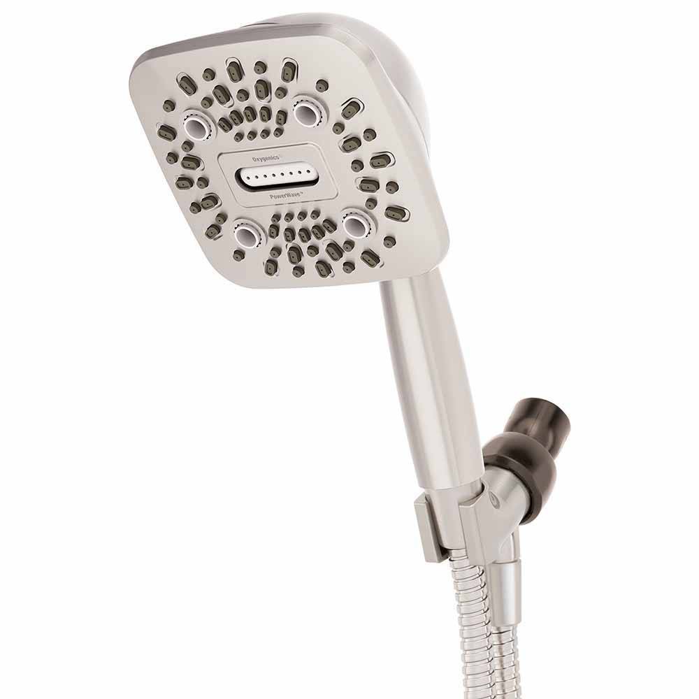 Photos - Shower System 4.5" PowerWave 6 Spray WaterSense Hand Shower Brushed Nickel - Oxygenics