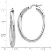 Black Bow Jewelry 4mm Polished Oval Twist Hoop Earrings in Silver, 35mm(1 3/8 in) - 4 of 4
