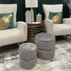 Comfortable Round Upholstered Storage Ottoman - 2 of 4