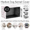 Sweet Jojo Designs Girl Dog Crate Kennel Cover 36in. Paw and Bone Blush Pink and White - 4 of 4