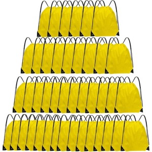 Bulk Drawstring Bags for Party Favors, Lightweight Sackpacks for Gym, School Events, Team Sports & Giveaways - 1 of 4