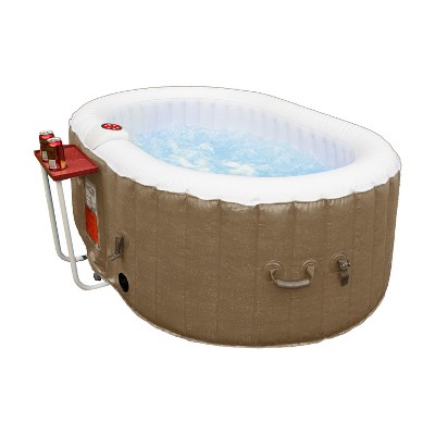 ALEKO Outdoor Portable Inflatable Hot Tub Spa 100 Jets with Cover