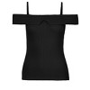 LASCANA Women's Ribbed Cold Shoulder Top - image 4 of 4