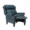 Ripheus Genuine Leather Manual Recliner with Nailhead Trims and Solid Wood Legs | KARAT HOME - 3 of 4