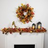 Northlight Berries and Eucalyptus Leaves Artificial Fall Harvest Garland - 5' x 8" - 2 of 4
