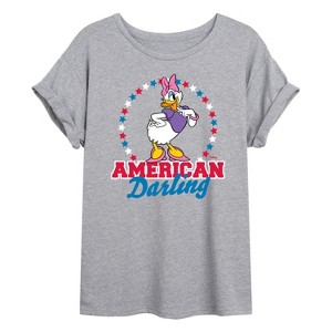 Women's - Disney - American Darling Daisy Oversized Graphic T-Shirt - 1 of 4