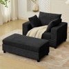 Mjkone Modern Extra-Large Corduroy Upholstered Modular Sectional Sofa Set,Deep Seat Sleeper Chair Indoor with Ottoman - 2 of 4