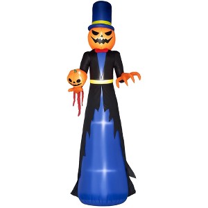 HOMCOM 10ft Inflatable Halloween Pumpkin Head Reaper, Halloween Decoration with LED Lights for Garden Indoor Outdoor - 1 of 4
