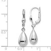 Black Bow Jewelry Polished 3D Teardrop Lever Back Earrings in 14k White Gold - 4 of 4