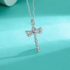 HONGGE Moissanite Dragonfly Pendant Necklace for Women, 925 Sterling Silver with Platinum Plating, D-Color 30-Point Moissanite - 4 of 4