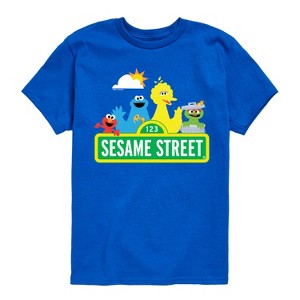 Boys' - Sesame Street - Big Bird, Cookie Monster, Elmo, Oscar Short Sleeve Graphic T-Shirt - 1 of 4