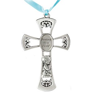 Dicksons Child's Pewter Cross with Praying Boy - Protect This Child - 1 of 1