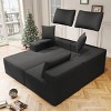 SYFERLORY 108" Cloud Sectional Couch with L-Shape Chaise,4 Seat Modern Modular Sofa with Deep Seat , No Assembly Required (Black) - 3 of 4
