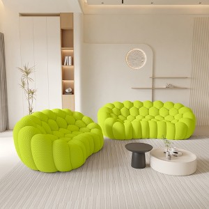 WJSHome Curved Bubble Couch, Comfy Upholstered Sofa,Breathable Mesh Fabric 3D Honeycomb Shape Modern Couches (2 Seater, 3 Seater) - 1 of 4