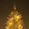 6.5FT Artificial Christmas Tree 719 Branches with Fiber Optics White Lighted Xmas Tree for Indoor - 3 of 4