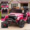 24V Ride on Toys for Kids, 2 Seater Electric Ride on Car w/Remote Control, 4 Powerful Motors, 4WD/2WD, 3 Speeds, Led Lights - 4 of 4