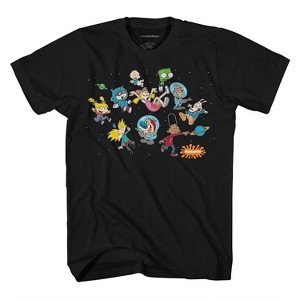 Mens Nickelodeon 90's Classic Shirt - Nicktoons & Rugrats Vintage T-shirt (Black Space, Medium) - 1 of 4