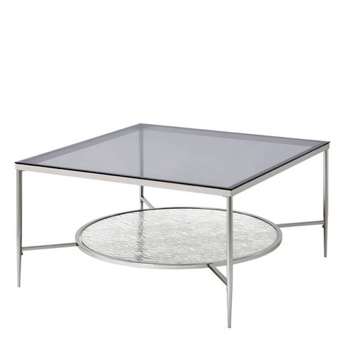 Acme Furniture Adelrik Coffee Glass Table Chrome Finish - image 1 of 4