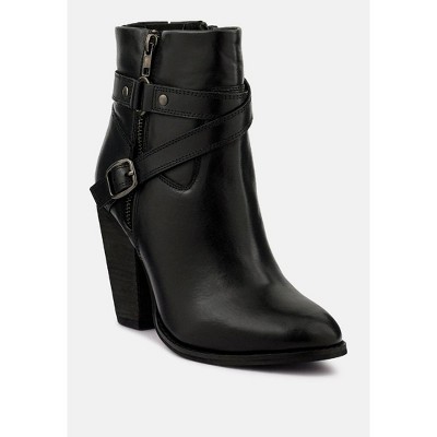 CAT-TRACK Fuchsia Metallic Leather Ankle Boots