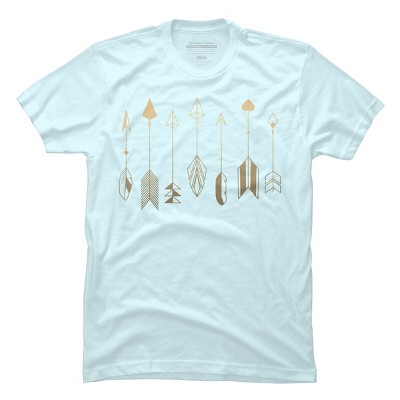 Men's Design By Humans Be Brave Little Arrow (gold) By staceyroman T-Shirt